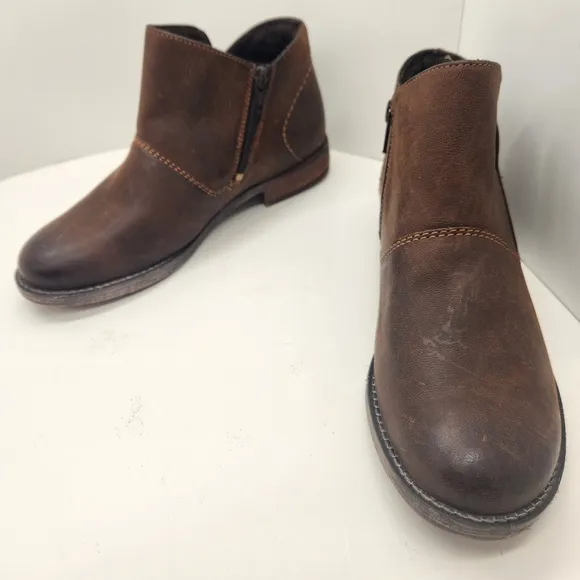 Josef Seibel Germany ankle boots women's 6 dark brown leather Sienna 81 new $210