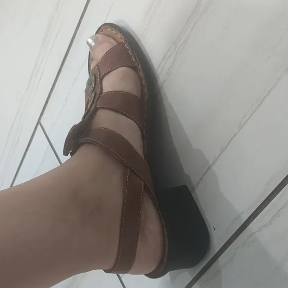 Josef Seibel Women Brown Leather Strappy Sandals The European Comfort Shoes 9