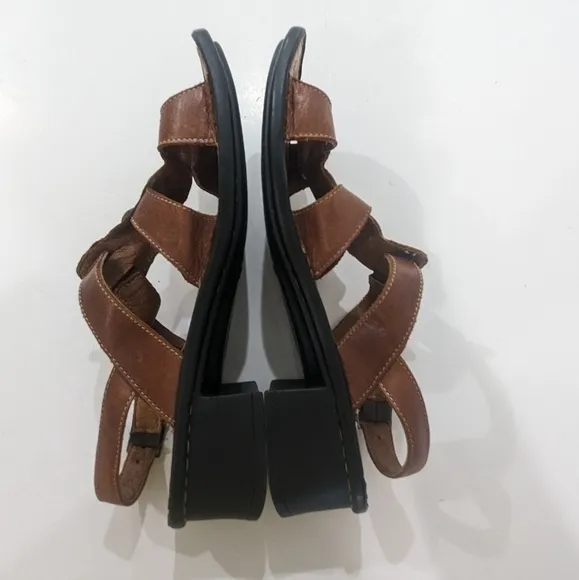 Josef Seibel Women Brown Leather Strappy Sandals The European Comfort Shoes 9