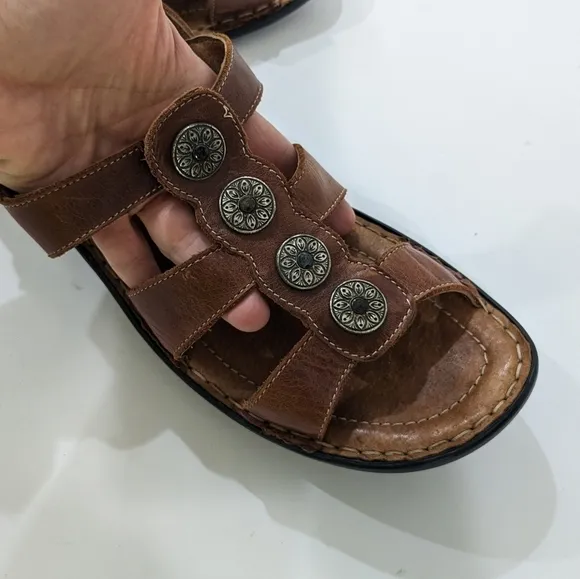 Josef Seibel Women Brown Leather Strappy Sandals The European Comfort Shoes 9