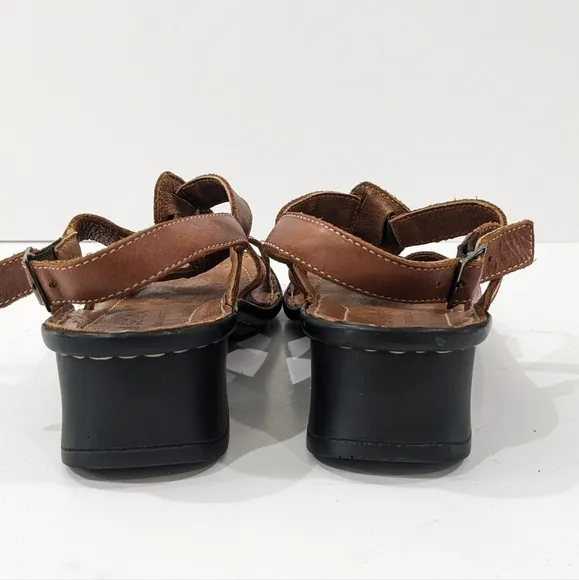 Josef Seibel Women Brown Leather Strappy Sandals The European Comfort Shoes 9