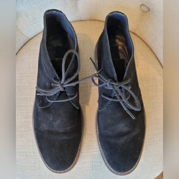 Joseph Abboud Chukka Boots Travis Black Suede Lace Up Shoes Size 10 NWOB