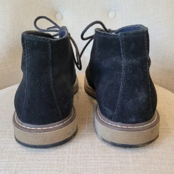 Joseph Abboud Chukka Boots Travis Black Suede Lace Up Shoes Size 10 NWOB