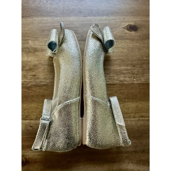 Joyfolie Gold Metallic Lyra Mary Jane Bow Dress Shoes Flats Headband Preppy 12
