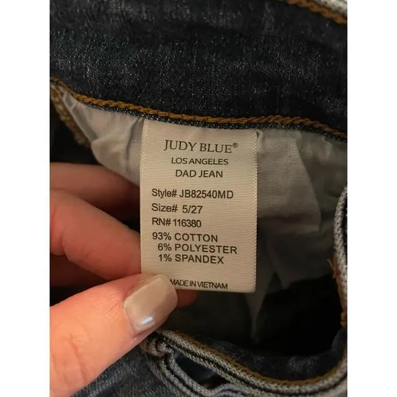 Judy Blue Highrise Dad Jean Distressed 5/27