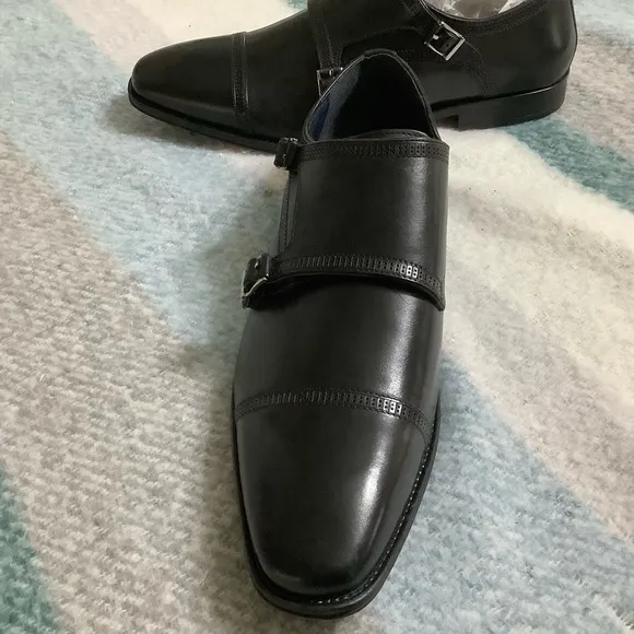 Jump New York Men's  leather shoes Manuel Double Monk Strap shoes