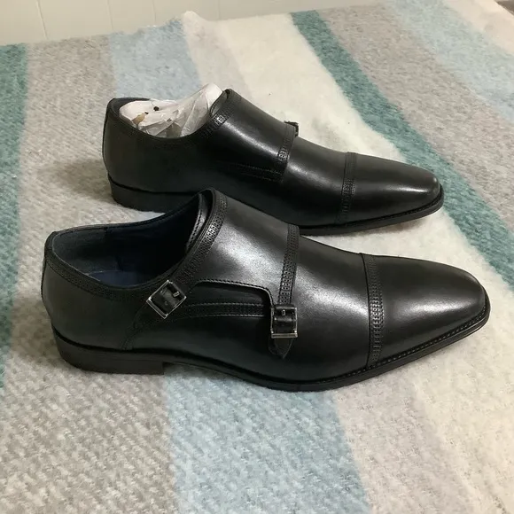 Jump New York Men's  leather shoes Manuel Double Monk Strap shoes
