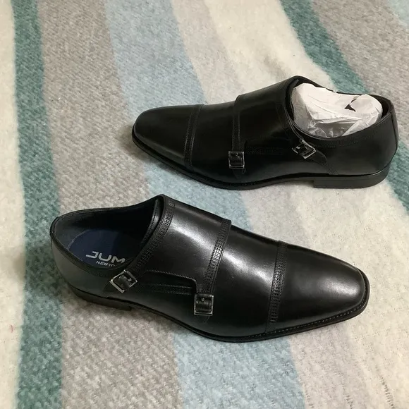 Jump New York Men's  leather shoes Manuel Double Monk Strap shoes