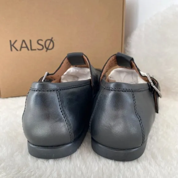 Kalso Women's Earth Shoes, Faroe Lotus, Leather Black, Size 7