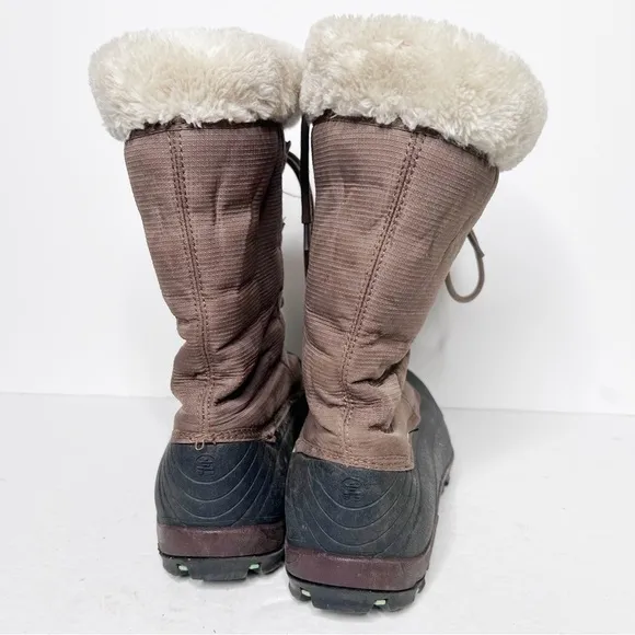 Kamik Brown Lace Up Winter Boots Thinsulate Size 8 Women’s Snow