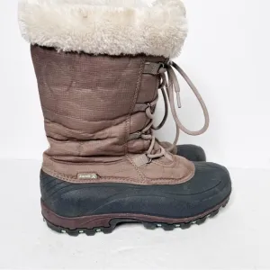 Kamik Brown Lace Up Winter Boots Thinsulate Size 8 Women’s Snow