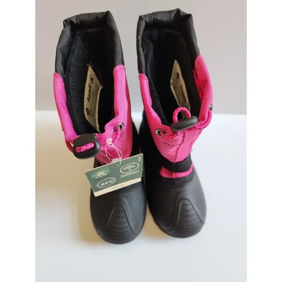 KAMIK Snowfox Snow Boots Kids Toddler Girls 11 Pink Black NEW