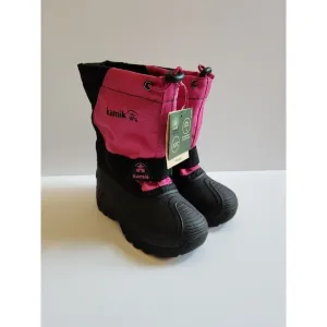 KAMIK Snowfox Snow Boots Kids Toddler Girls 11 Pink Black NEW