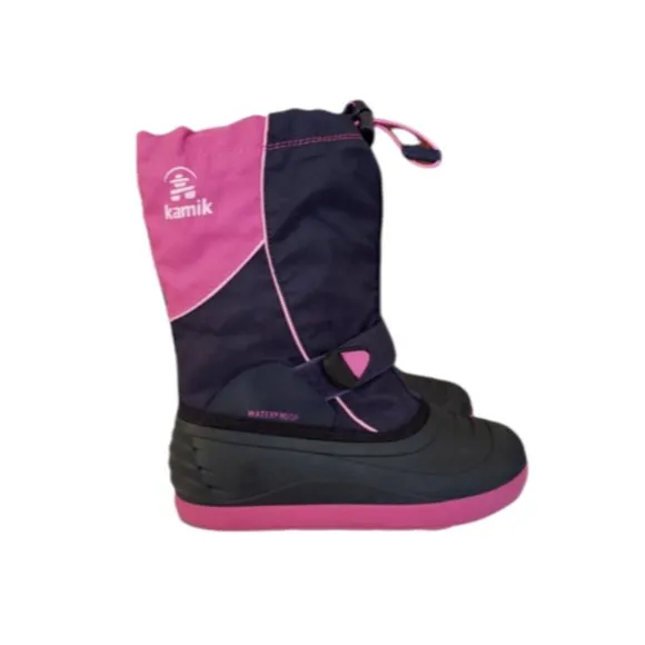 Kamik Winter Snow Boots Kids Pink Girls Size 5 Youth