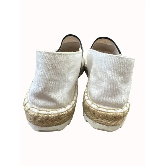 Karl Lagerfeld women’s white kitten theme espadrille shoes 10m SKU 6386