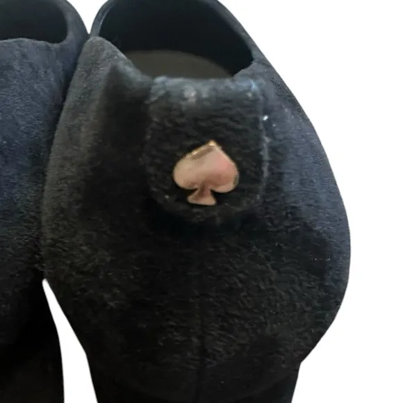 KATE SPADE Beverly black suede block heels size 10M with box