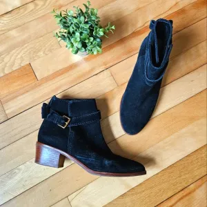 Kate Spade Black Suede Ankle Boots
