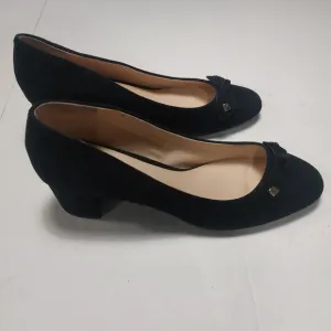 KATE SPADE New York Bernice Black Suede Block Heels