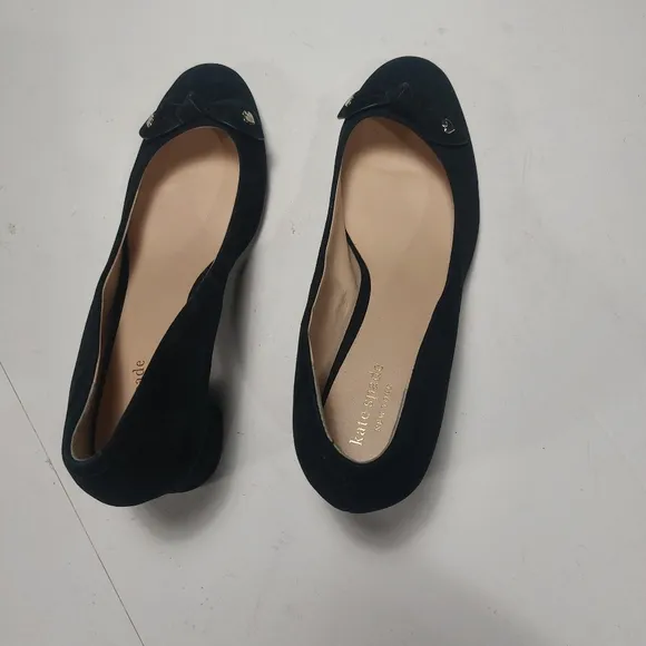 KATE SPADE New York Bernice Black Suede Block Heels