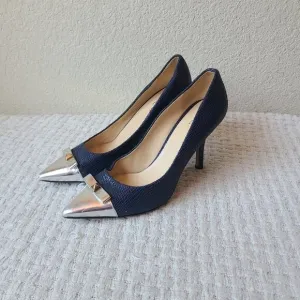 Kate Spade New York PALOMA Blue Leather Heels Shoes Size 7