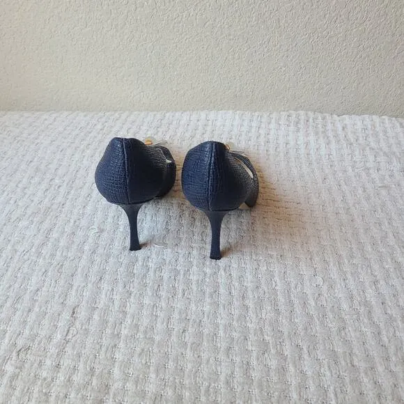 Kate Spade New York PALOMA Blue Leather Heels Shoes Size 7