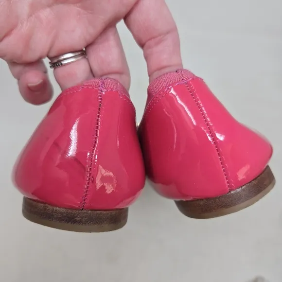 KATE SPADE Pink Pantent Leather Bow Ballet Flats 10M