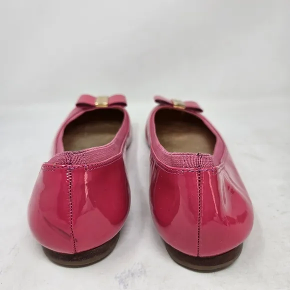 KATE SPADE Pink Pantent Leather Bow Ballet Flats 10M