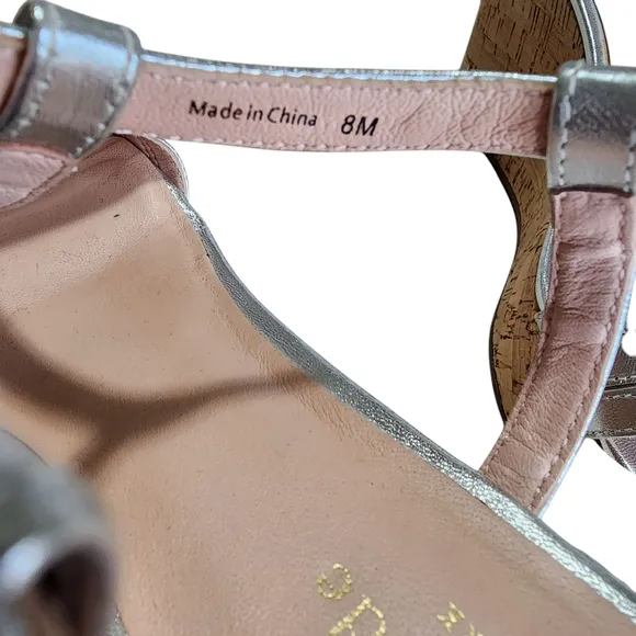 Kate Spade Silver Wedge Sandals - 8M