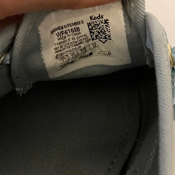 Keds x Kate Spade Champion Glitter Blue Fashion Sneakers Womens 7M *Blemished*