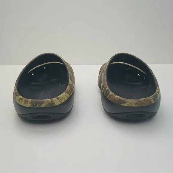 Keen Men's Yogui Arts Slides Slip On Sandals Closed Toe Camo Green, Black NWB