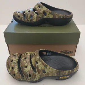 Keen Men's Yogui Arts Slides Slip On Sandals Closed Toe Camo Green, Black NWB