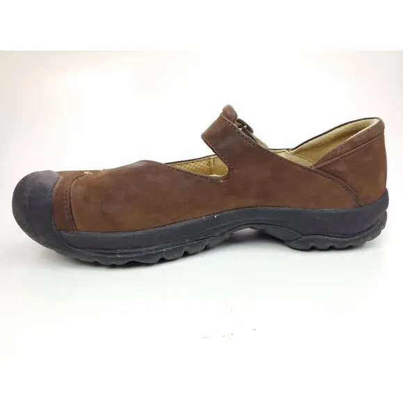Keen Womens Leather Mary Jane Shoes w/ Buckle XT 0705 Brown Size 6.5