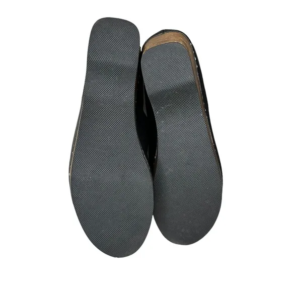 Kelsi Dagger Brooklyn | Black Leather Wooden Heel Mule | Women's 7.5