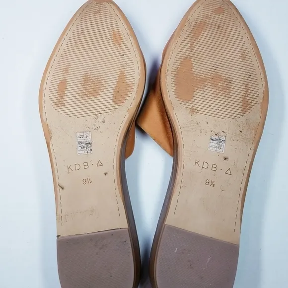 Kelsi Dagger | Tan Leather Mules 9.5