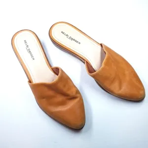 Kelsi Dagger | Tan Leather Mules 9.5