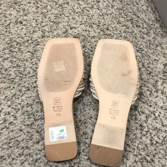 Kennel &amp; Schmenger Napa Sandal Size 7 Vanilla Cream Ecru Leather