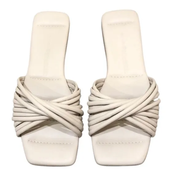 Kennel &amp; Schmenger Napa Sandal Size 7 Vanilla Cream Ecru Leather