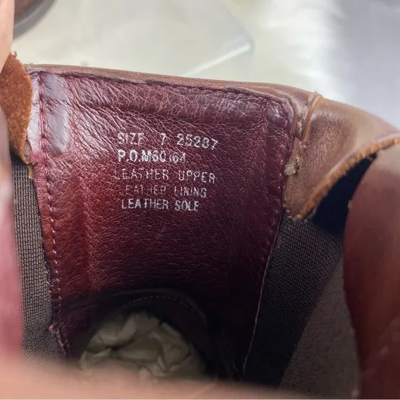 KENNETH COLE ANKLE BOOTS SHOES UPPER LEATHER SIZE 7 MAN