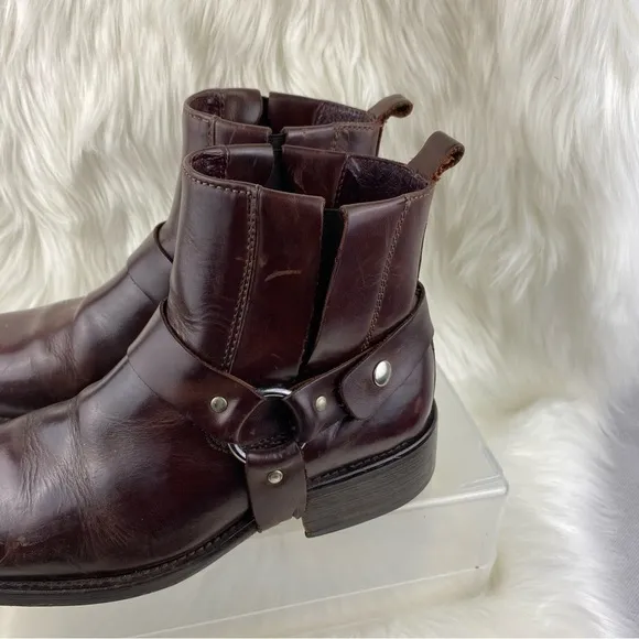 KENNETH COLE ANKLE BOOTS SHOES UPPER LEATHER SIZE 7 MAN