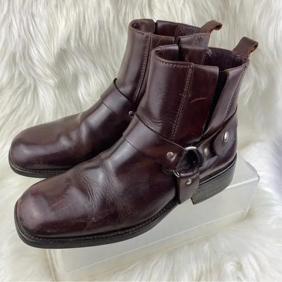 KENNETH COLE ANKLE BOOTS SHOES UPPER LEATHER SIZE 7 MAN