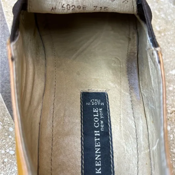 Kenneth Cole Men's Tan Leather Slip-On Shoes