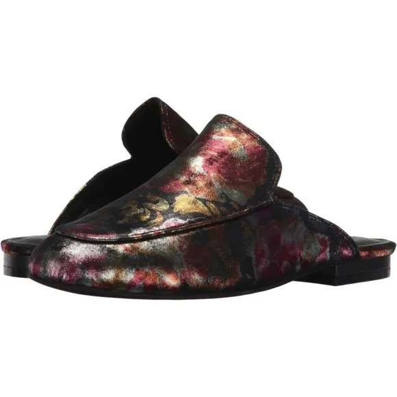 Kenneth Cole Wallice Slip On Mule Floral Loafers Leather Fashion Pumps Shoes
