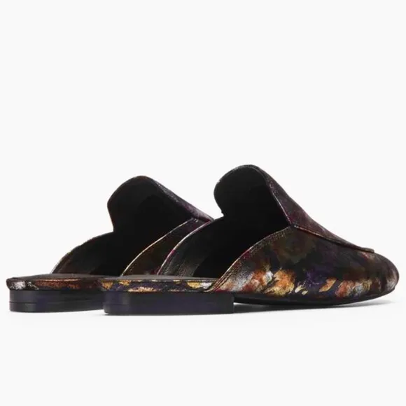 Kenneth Cole Wallice Slip On Mule Floral Loafers Leather Fashion Pumps Shoes