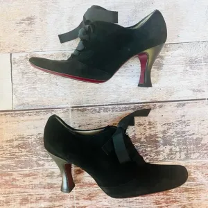 Kenzo Victorian Style heels with ribbon lace up front size‎ 36.5 made in italy