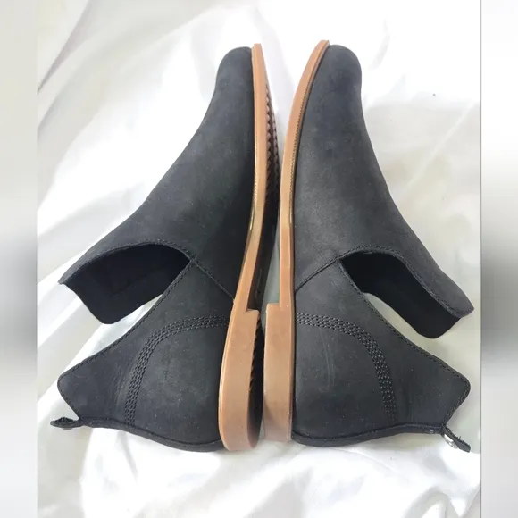 Kodiak Low Rider V Cut Black Leather Ankle Boots Size 9