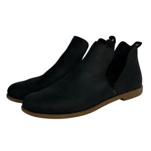 Kodiak Women's Boots Low Rider SZ 9.5 V Cut Ankle Bootie Black Slip On Leather