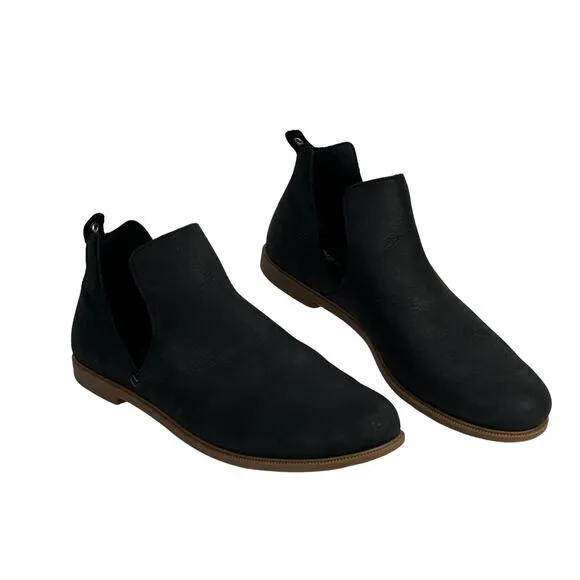 Kodiak Women's Boots Low Rider SZ 9.5 V Cut Ankle Bootie Black Slip On Leather