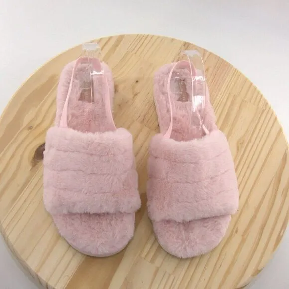 Koolaburra UGG Soft Pink fuzz'n Furry Women's Sandals