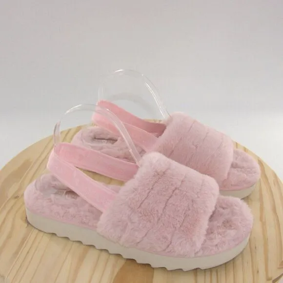 Koolaburra UGG Soft Pink fuzz'n Furry Women's Sandals