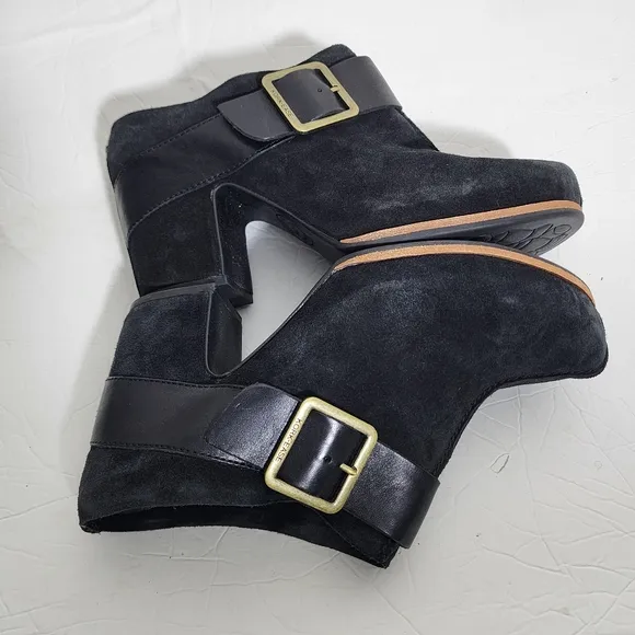 Kork-Ease Womens Shanaya Black Mules Size 10M Suede  Shoes Closed Toe